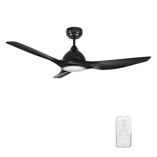 Carro Cranston 52in 3-Blade Smart Ceiling Fan | Modern Glossy Black ABS and Integrated LED | Living Room & Bedroom | 13.8 x 52 x | Model SFR523K-L12-B2-1