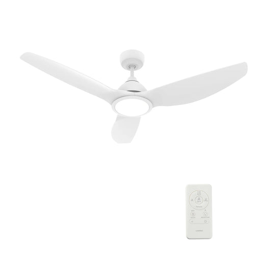 Carro Cranston 52in 3-Blade Smart Ceiling Fan | Modern Glossy White ABS and Integrated LED | Living Room & Bedroom | 13.8 x 52 x | Model SFR523K-L12-W1-1