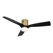Carro Spezia 52in 3-Blade Flush Smart Ceiling Fan | Gold Glass Fiber Blades | Living Room & Covered Patio | 52 x 52 x 11.3 in | Model SFR523P-L12-G2-1-FM