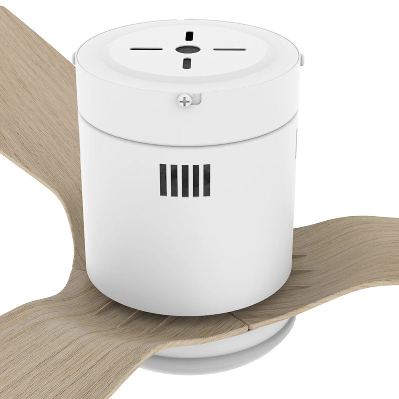 Carro Spezia 52in Flush Mount Smart Ceiling Fan | White Wooden Blades and Integrated LED | Living Room & Covered Patio | 52 x | Model SFR523P-L22-WR-1-FM
