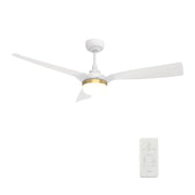 Carro Spezia 52in 3-Blade Flush Mount Smart Ceiling Fan | Modern White ABS and Integrated LED | Living Room & Bedroom | 11.5 x | Model SFR523P2-L22-W1-1A