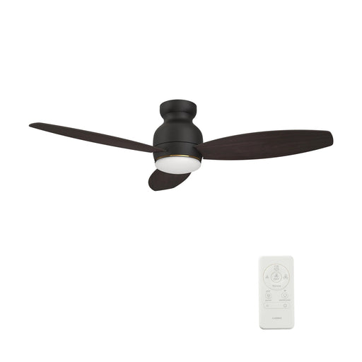 Carro Trento 52in 3-Blade Flush Mount Smart Ceiling Fan | Black Barnwood Plywood Blades and Brushed Nickel Motor | Indoor & | Model SFR523Q-L12-BG-1-FM