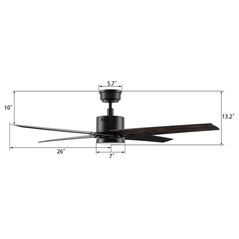 Carro Montgomery 52in 4-Blade Smart Ceiling Fan | Black Taupe Plywood Blades and Black Motor | Indoor Living Room & Bedroom | 52 | Model SFR524G3-L11-BX-1
