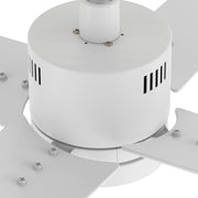 Carro Montgomery 52in 4-Blade Smart Ceiling Fan | White Plywood Blades and White Motor | Indoor Living Room & Bedroom | 52 x 52 | Model SFR524G3-L11-W1-1
