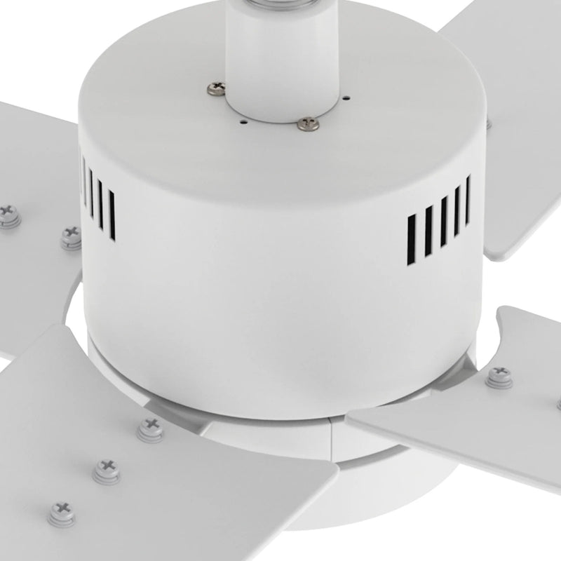 Carro Montgomery 52in 4-Blade Smart Ceiling Fan | White Plywood Blades and White Motor | Indoor Living Room & Bedroom | 52 x 52 | Model SFR524G3-L11-W1-1