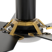 Carro Kaj 52in 5-Blade Flush Mount Smart Ceiling Fan | Black Gold Plywood Blades and Glass Shade | Living Room & Covered | Model SFR525B-L22-B2-1G-FM
