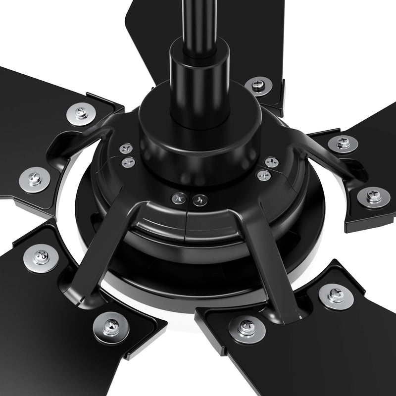 Carro Kaj 52in 5-Blade Smart Ceiling Fan | Black Walnut Plywood Blades and Glass Shade | Living Room & Covered Patio | 52 x 52 x | Model SFR525B-L22-B5-1