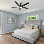 Carro Montgomery 52in 5-Blade Smart Ceiling Fan | Black Gold Finish and Plywood Blades | Living Room & Bedroom | 52 x 52 x 13 in | Model SFR525G3-L11-B2-1G