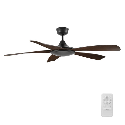 Carro Salem 52in 5-Blade Smart Ceiling Fan | Black and Plywood Blades | Indoor Living Room & Great Room | 52 x 52 x 13.3 in | Model SFR525G4-N10-BW-1