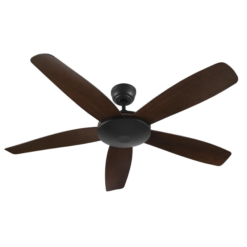 Carro Salem 52in 5-Blade Smart Ceiling Fan | Black and Plywood Blades | Indoor Living Room & Great Room | 52 x 52 x 13.3 in | Model SFR525G4-N10-BW-1