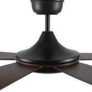 Carro Salem 52in 5-Blade Smart Ceiling Fan | Black and Plywood Blades | Indoor Living Room & Great Room | 52 x 52 x 13.3 in | Model SFR525G4-N10-BW-1