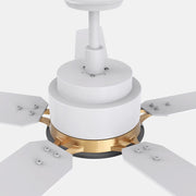 Carro Espear 52in 5-Blade Smart Ceiling Fan | Modern White Gold Plywood Blades | Large Living Room & Covered Patio | 14.4 x 52 x | Model SFR525J-L12-W1-1G