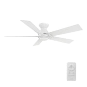 Carro Ascender 52in 5-Blade Flush Mount Smart Ceiling Fan | Modern White Plywood Blades | Living Room & Covered Patio | 52 x | Model SFR525J1-L11-W1-1-FM