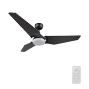 Carro Kaj 56in Smart Ceiling Fan | Modern Black Plywood Blades | Living Room & Covered Patio | 56 x 56 x 13.4 in | Model SFR563B-L12-B2-1