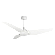 Carro Kaj 56in Smart Ceiling Fan | Modern White and Plywood Blades | Living Room & Covered Patio | 56 x 56 x 13.4 in | Model SFR563B-L12-W1-1