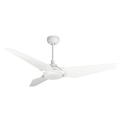 Carro Kaj 56in Smart Ceiling Fan | Modern White and Plywood Blades | Living Room & Covered Patio | 56 x 56 x 13.4 in | Model SFR563B-L12-W1-1