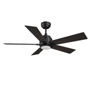 Carro Ascender 60in 5-Blade Smart Ceiling Fan | Modern Black Barnwood Plywood Blades | Living Room & Covered Patio | 60 x 60 x | Model SFR605J1-L11-BG-1