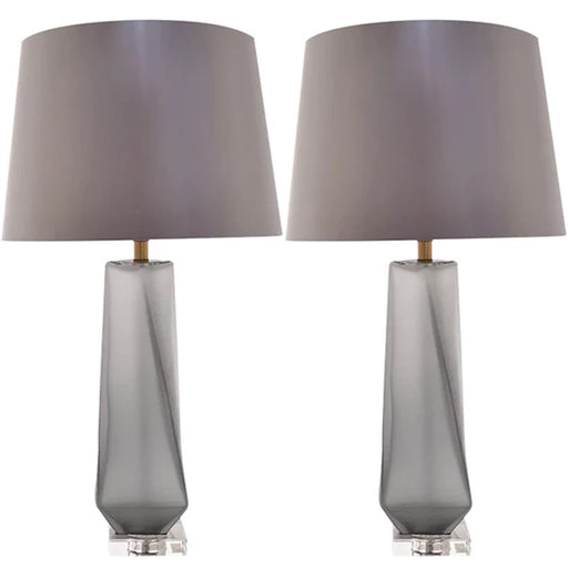 Carro Kala 1 Light 28" Table Lamp, Set Of 2, Smoke Grey/Grey
