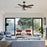 Carro Huntley 52" Ceiling Fan/Remote/Light Kit, Black