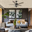 Carro Huntley 52" Ceiling Fan with Remote/Light Kit, Black/Walnut