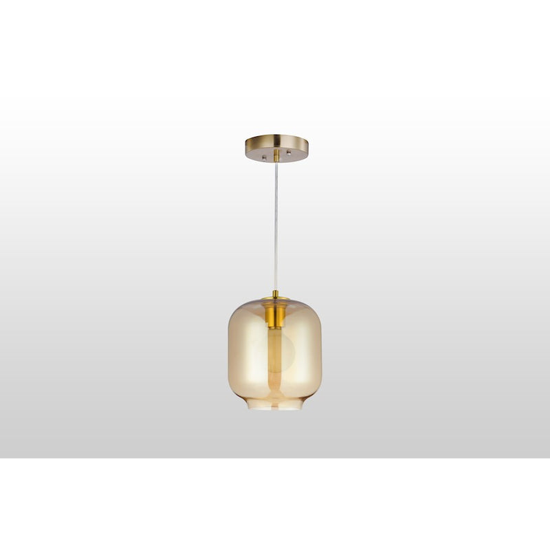 Carro Lowell Brilliant Amber Glass Pendant