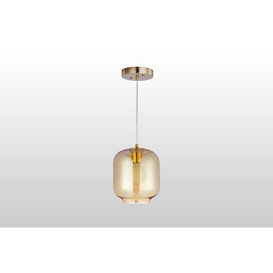 Carro Lowell Brilliant Amber Glass Pendant