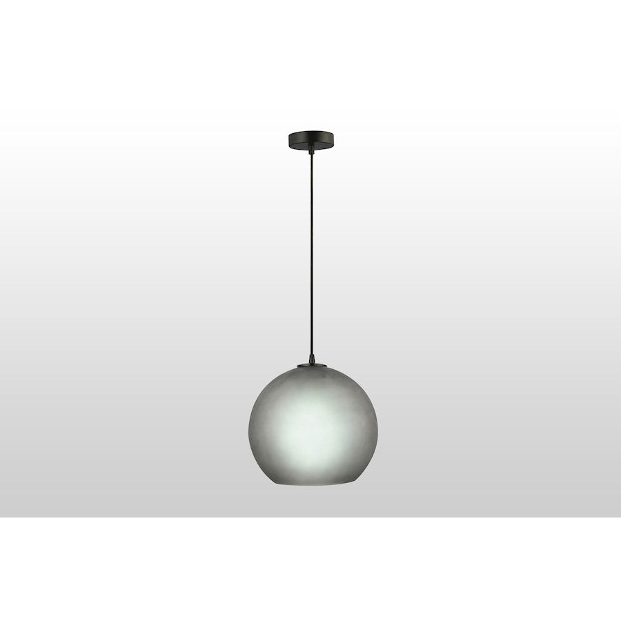 Carro Chelos Sphere Glass Pendant, Frosted Gray