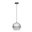 Carro Chelos Big Sphere Glass Pendant, Chrome Gray