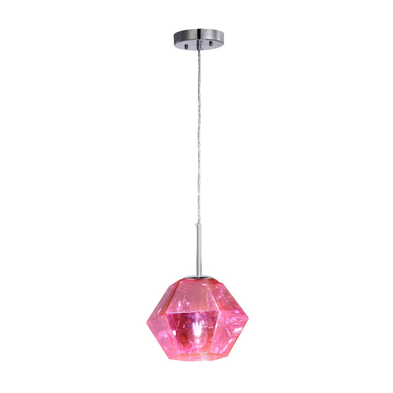 Carro Pegase Jewel Tone Glass Pendant