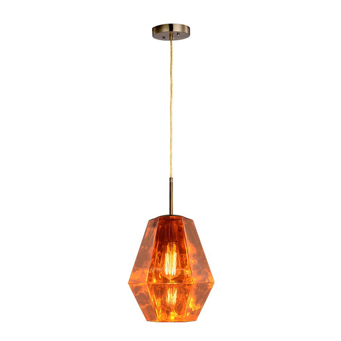 Carro Stier Jewel Tone Glass Pendant
