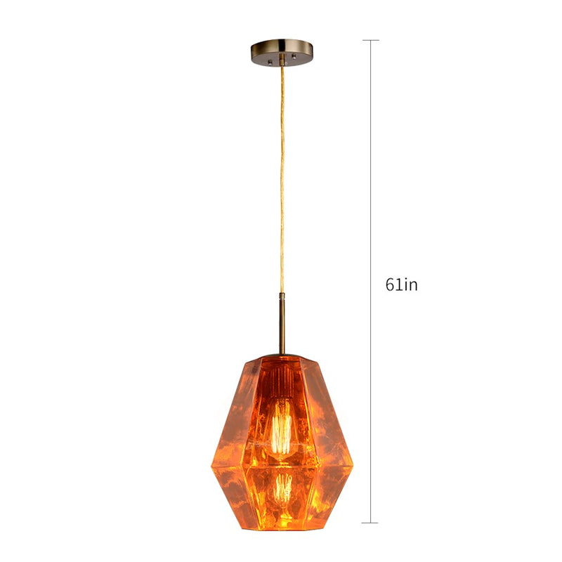 Carro Stier Jewel Tone Glass Pendant
