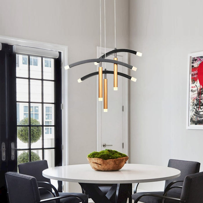 Carro Edin LED Pendant, Brushed Gold/Brushed Gold