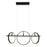 Carro Lucca Circle Hanging LED Pendant, Matte Black/Matte Black