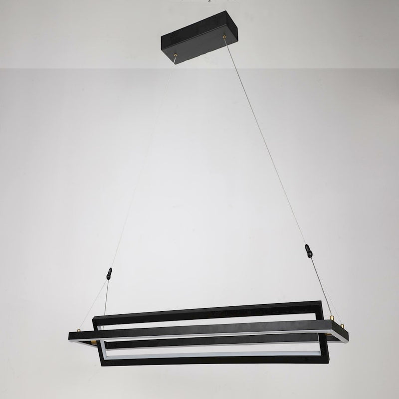 Carro Palermo LED Pendant, Matte Black/Matte Black