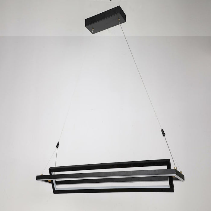 Carro Palermo LED Pendant, Matte Black/Matte Black