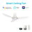 Carro Ryna 36" Ceiling Fan/Remote/Light Kit, White/White