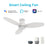 Carro Trento 44" Ceiling Fan/Remote/Light Kit, White/White