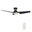 Carro Kreis 52" Ceiling Flush Fan/Remote/Light Kit, Black