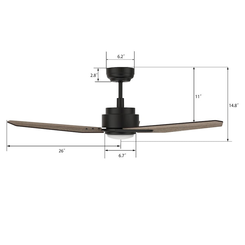 Carro Tracer 52" Ceiling Fan/Remote/Light Kit