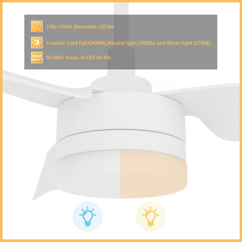 Carro Atticus 52" Ceiling Fan/Remote/Light Kit