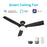 Carro Spezia 52" Ceiling Fan/Remote/Light Kit, Black/Black