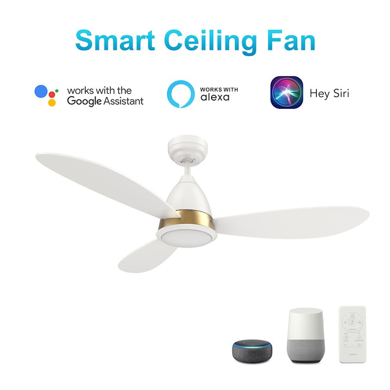 Carro York 52" Ceiling Fan/Remote/Light Kit/Downrod