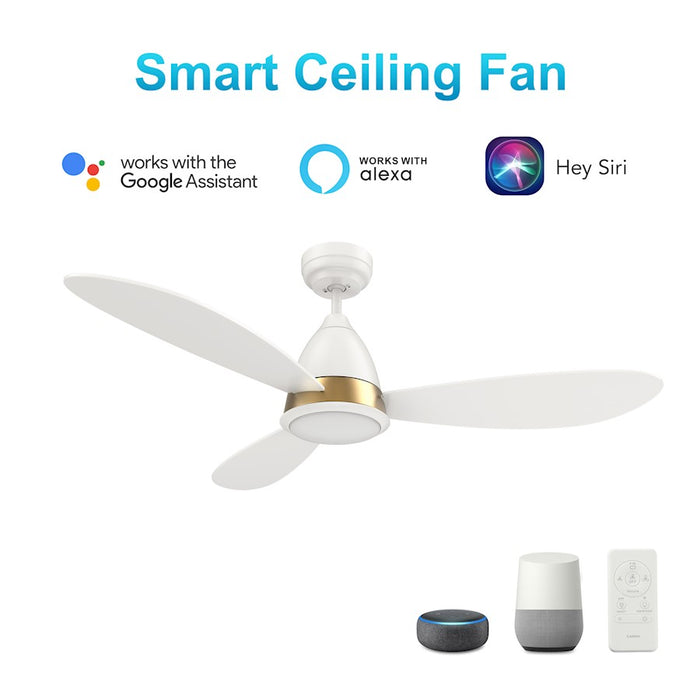 Carro York 52" Ceiling Fan/Remote/Light Kit/Downrod