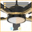Carro Appleton 52" Ceiling Fan/Remote/Light Kit, Black/Black