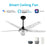 Carro Elira 52" Smart Ceiling Fan, Black