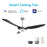 Carro Fletcher 56" Smart Ceiling Fan/Light Kit, Silver/Black