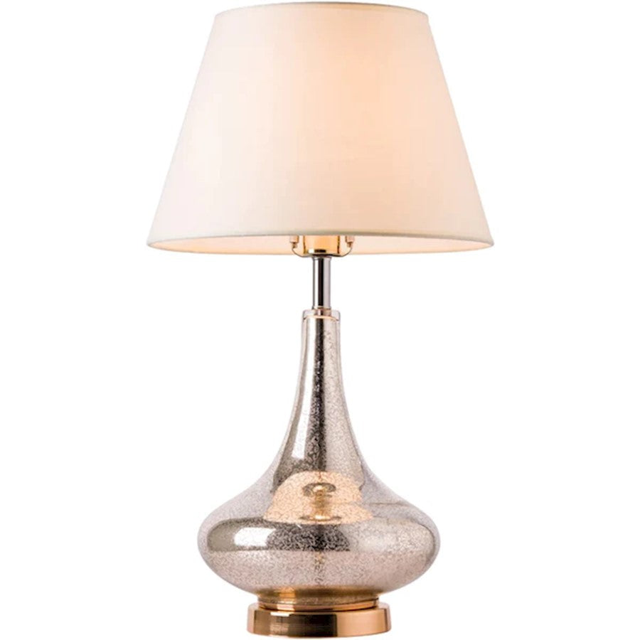 Carro Loto 1 Light 25" Table Lamp/Single, Gold Mercury/Beige