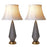 Carro Diamant 1 Light Table Lamp, Set Of 2, Grey/White