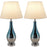 Carro Lola 1 Light 28" Table Lamp, Blue Chrome/Beige