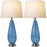 Carro Manolya 1 Light 28" Table Lamp, Set Of 2, Blue/White